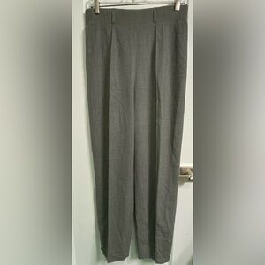 Escada Gray / Gold Pinstripe Wool Pants Size 42